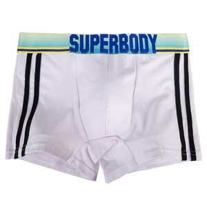 Фото - Трусы SuperBody хлопковые белого цвета с цветным поясом - Men box