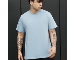 Фото - Чоловіча футболка з якісної бавовни Staff light blue - Men box