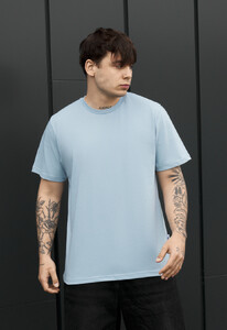 Фото - Мужская футболка с качественного хлопка Staff light blue - Men box