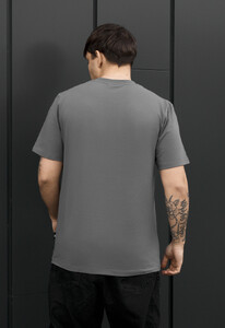 Фото - Мужская однотонная качественная футболка Staff gray - Men box