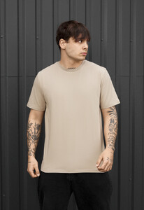 Фото - Чоловіча однотонна футболка Staff light brown - Men box