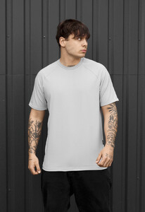 Фото - Чоловіча однотонна футболка Staff light gray - Men box