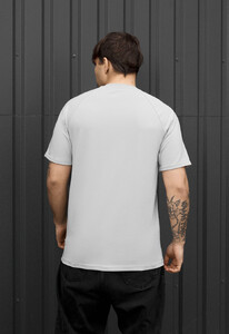 Фото - Чоловіча однотонна футболка Staff light gray - Men box