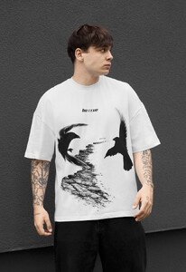 Фото - Мужская футболка с принтом Staff be free oversize - Men box