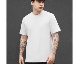 Фото - Чоловіча однотонна футболка Staff all white - Men box