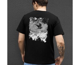 Фото - Мужская футболка с принтом Staff bird & forest - Men box