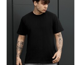 Фото - Мужская однотонная стильная футболка Staff black - Men box