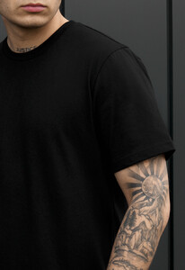 Фото - Мужская однотонная стильная футболка Staff black - Men box