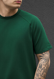 Фото - Мужская однотонная стильная футболка Staff green - Men box