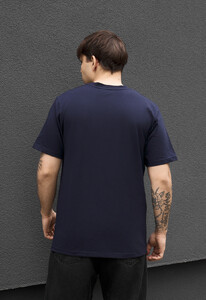 Фото - Мужская однотонная стильная футболка Staff navy - Men box