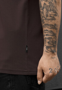 Фото - Чоловіча однотонна стильна футболка Staff brown - Men box