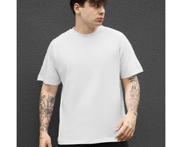 Фото - Чоловіча однотонна футболка Staff white reglan - Men box