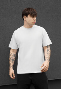 Фото - Чоловіча однотонна футболка Staff white reglan - Men box
