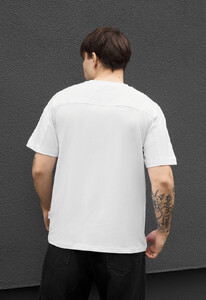 Фото - Чоловіча однотонна футболка Staff white reglan - Men box