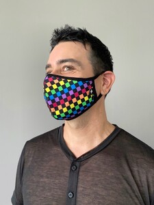 Фото - Маска защитная Andrew Christian Pride Checker разноцветная - Men box