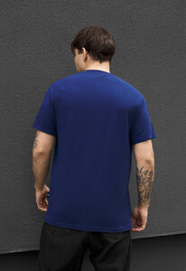 Фото - Мужская футболка с подкатами на рукавах Staff navy - Men box