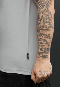 Фото - Мужская комфортная футболка Staff light gray - Men box