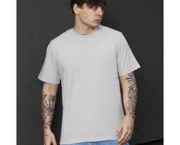 Фото - Мужская однотонная футболка Staff sa light gray - Men box