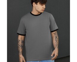 Фото - Чоловіча базова футболка Staff lu gray & black - Men box