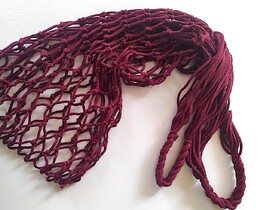 Фото - Универсальная авоська макраме SOX из хлопка бордового цвета - Men box