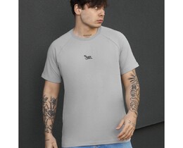 Фото - Мужская однотонная футболка Staff light gray logo - Men box