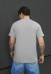 Фото - Чоловіча однотонна футболка Staff light gray logo - Men box