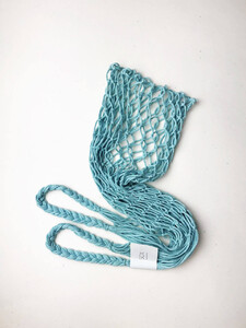 Фото - Эко-сумка плетеная (макраме) от SOX. Цвет: бирюзовый - Men box