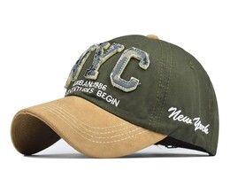 Фото - Чоловіча бейсболка кольору хакі Narason з нашивкою NYC - Men box