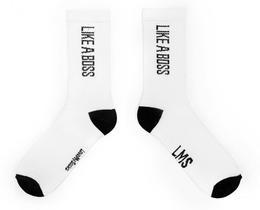 Фото - Белые носки "LIKE A BOSS" от LMS - Men box