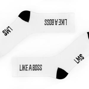 Фото - Белые носки "LIKE A BOSS" от LMS - Men box
