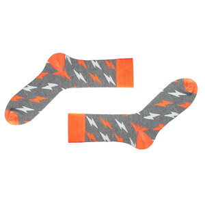 Фото - Високі шкарпетки від Sammy Icon сірі з блискавками Blixen Grey - Men box