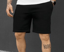 Фото - Мужские однотонные трикотажные шорты Staff tor black - Men box