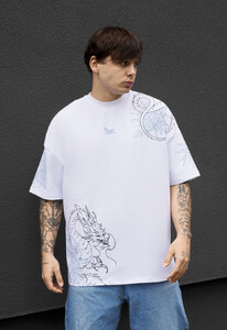 Фото - Чоловіча стильна футболка Staff logo & drago oversize - Men box