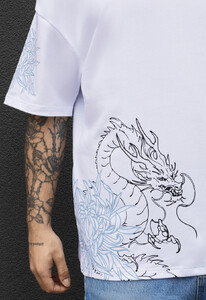 Фото - Чоловіча стильна футболка Staff logo & drago oversize - Men box