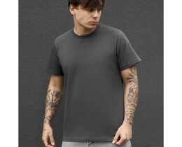 Фото - Чоловіча однотонна футболка Staff dark gray basic - Men box