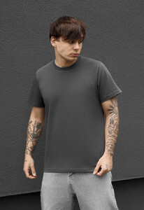 Фото - Чоловіча однотонна футболка Staff dark gray basic - Men box