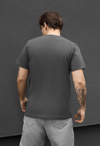 Фото - Чоловіча однотонна футболка Staff dark gray basic - Men box