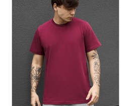 Фото - Чоловіча однотонна футболка Staff bordo basic - Men box