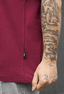 Фото - Чоловіча однотонна футболка Staff bordo basic - Men box