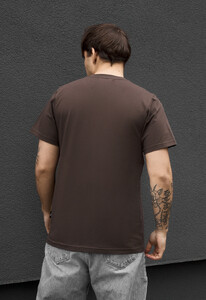 Фото - Чоловіча однотонна футболка Staff dark brown basic - Men box