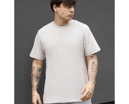 Фото - Чоловіча стильна однотонна футболка Staff light gray - Men box