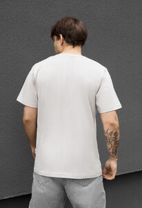 Фото - Чоловіча стильна однотонна футболка Staff light gray - Men box