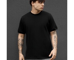 Фото - Чоловіча однотонна футболка Staff lu black - Men box