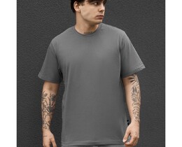 Фото - Мужская однотонная стильная футболка Staff gray - Men box