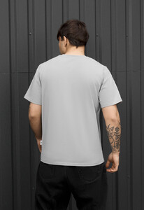 Фото - Мужская однотонная футболка классического кроя Staff light gray - Men box