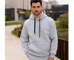 Фото - Мужское серое худи Duality Intruder утепленное флисом - Men box