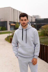 Фото - Мужское серое худи Duality Intruder утепленное флисом - Men box