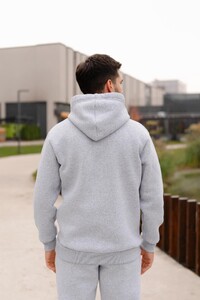 Фото - Мужское серое худи Duality Intruder утепленное флисом - Men box