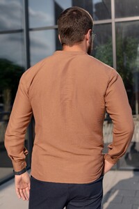 Фото - Мужская стильная коричневая рубашка "Florida" Intruder - Men box