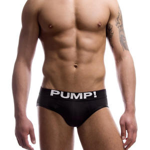 Фото - Чорні бріфи Pump з білим написом - Men box